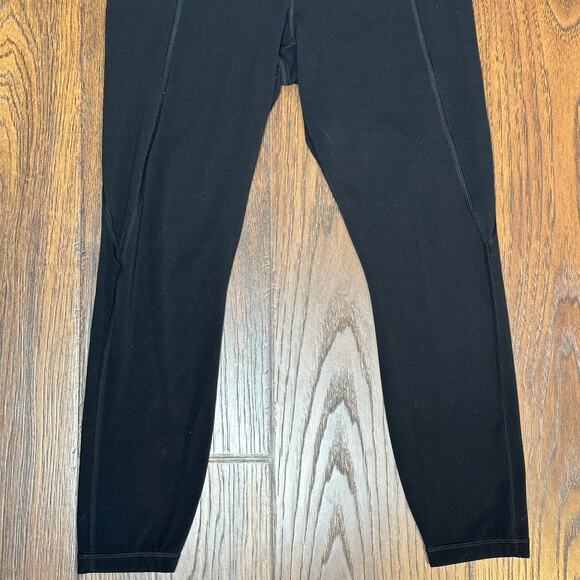 Athleta Black High Rise Athletic Stretchy Cropped Small Yoga Workout Leggings - Picture 3 of 7